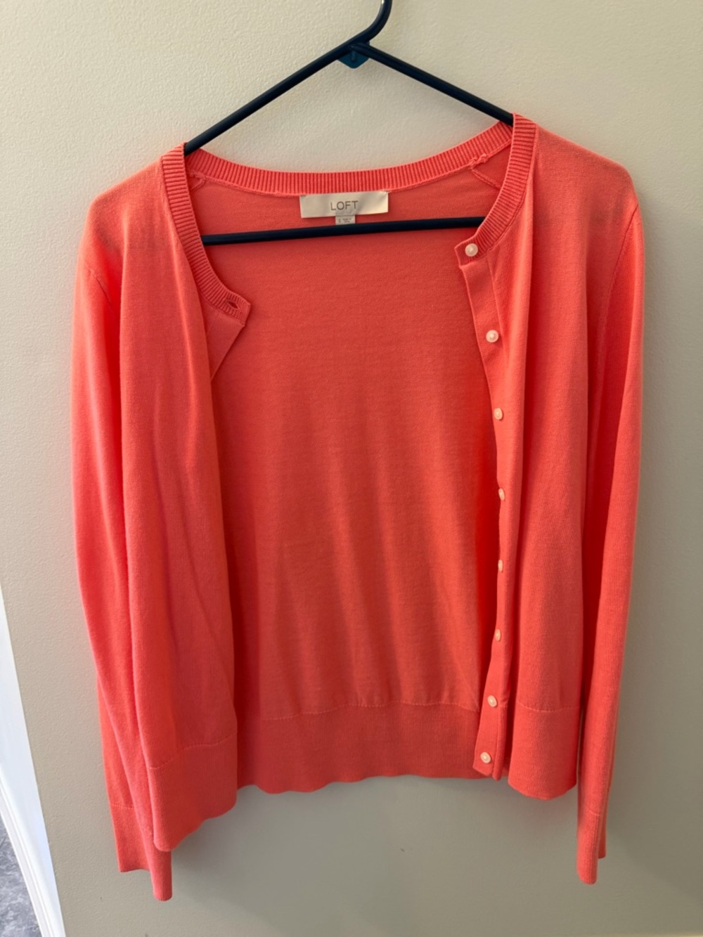 LOFT Coral Crewneck Sweater